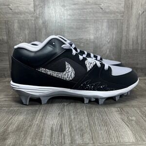 Jordan Jeter 6 Baseball Cleats Mens 12 Black Grey Elephant Print NEW HQ0210-060